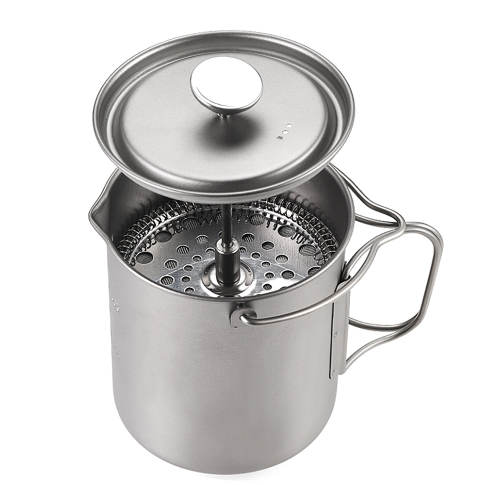 Camping Hiking Cooking - Lixada 750ml Titanium Coffee Cup Mug