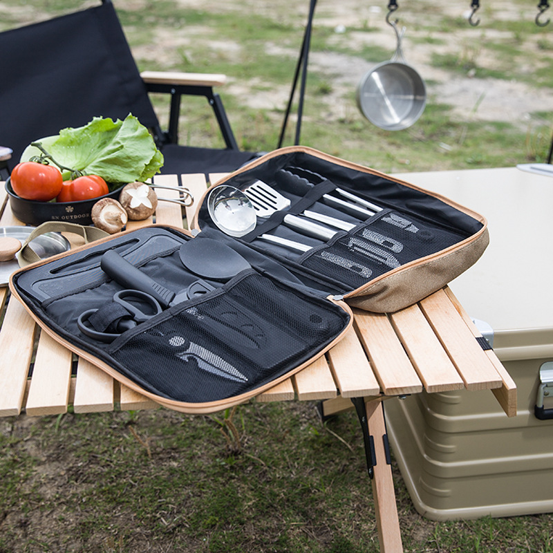 8pcs Camping Kitchen Cookware  - đánh giá và giá Camping Hiking Cooking